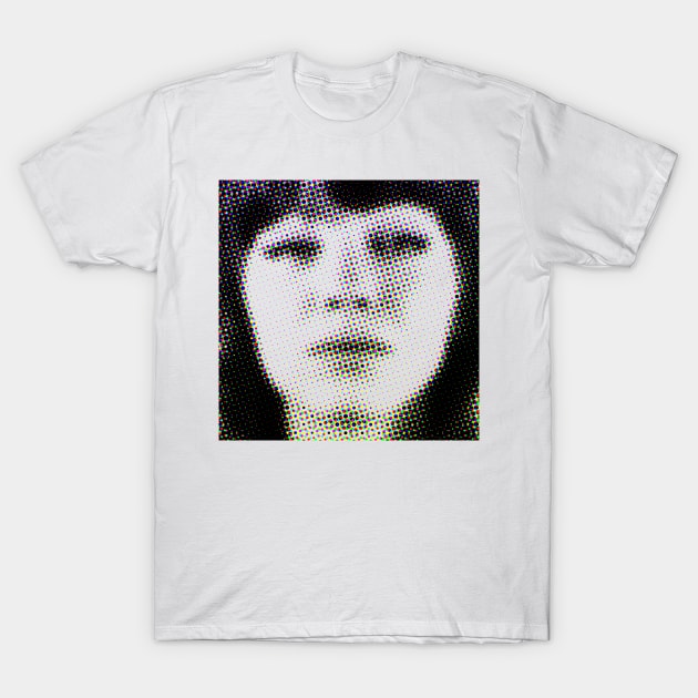 Anna Karina 60s Halftone Style Design T-Shirt by DankFutura